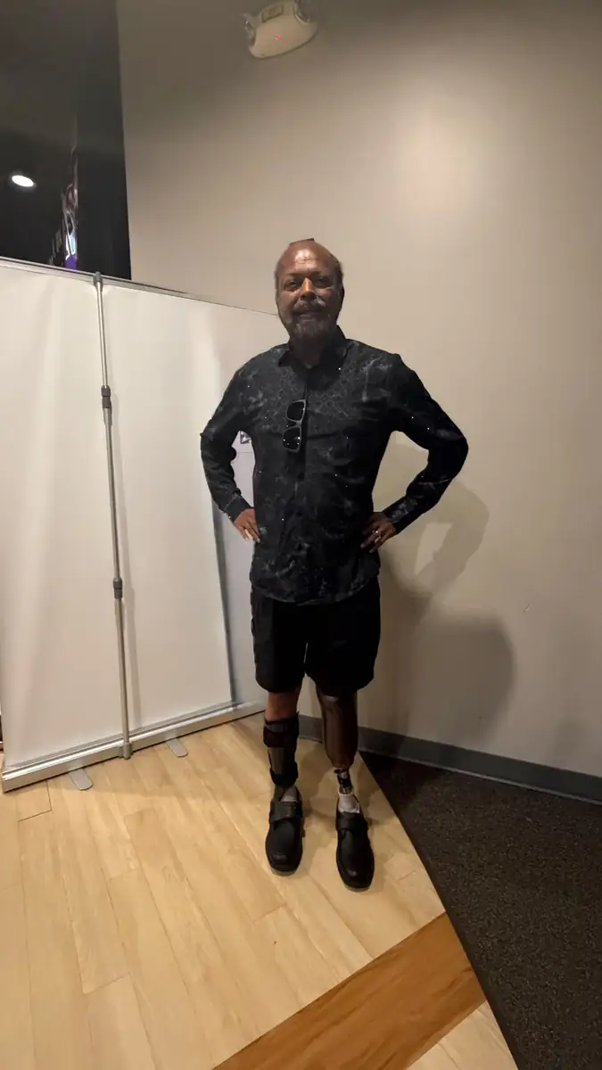 A patient on the runway at the Quantum Clinics Fashion Show