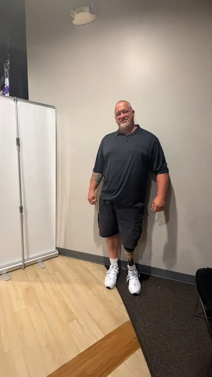 A patient on the runway at the Quantum Clinics Fashion Show