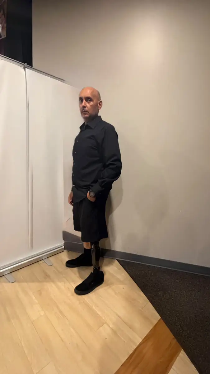 A patient at the Quantum Clinics Fashion Show runway