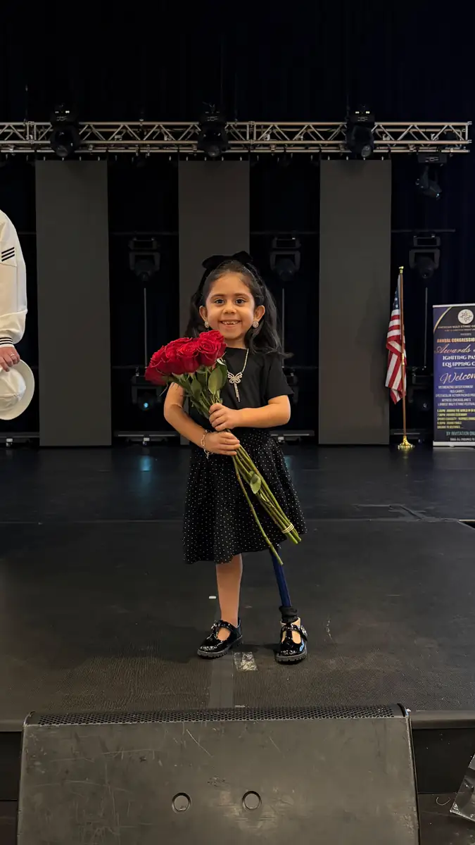 A young patient at the Quantum Clinics Fashion Show