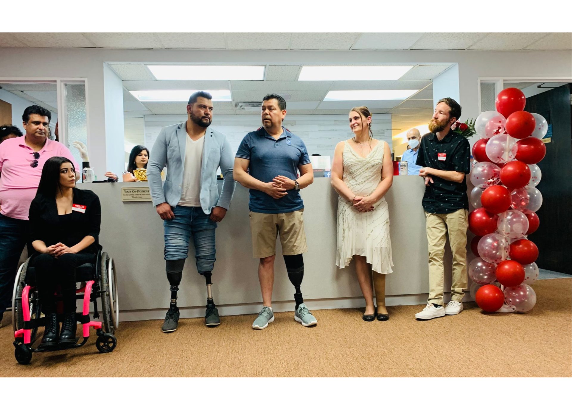 Patients and the Quantum team together at the clinic.