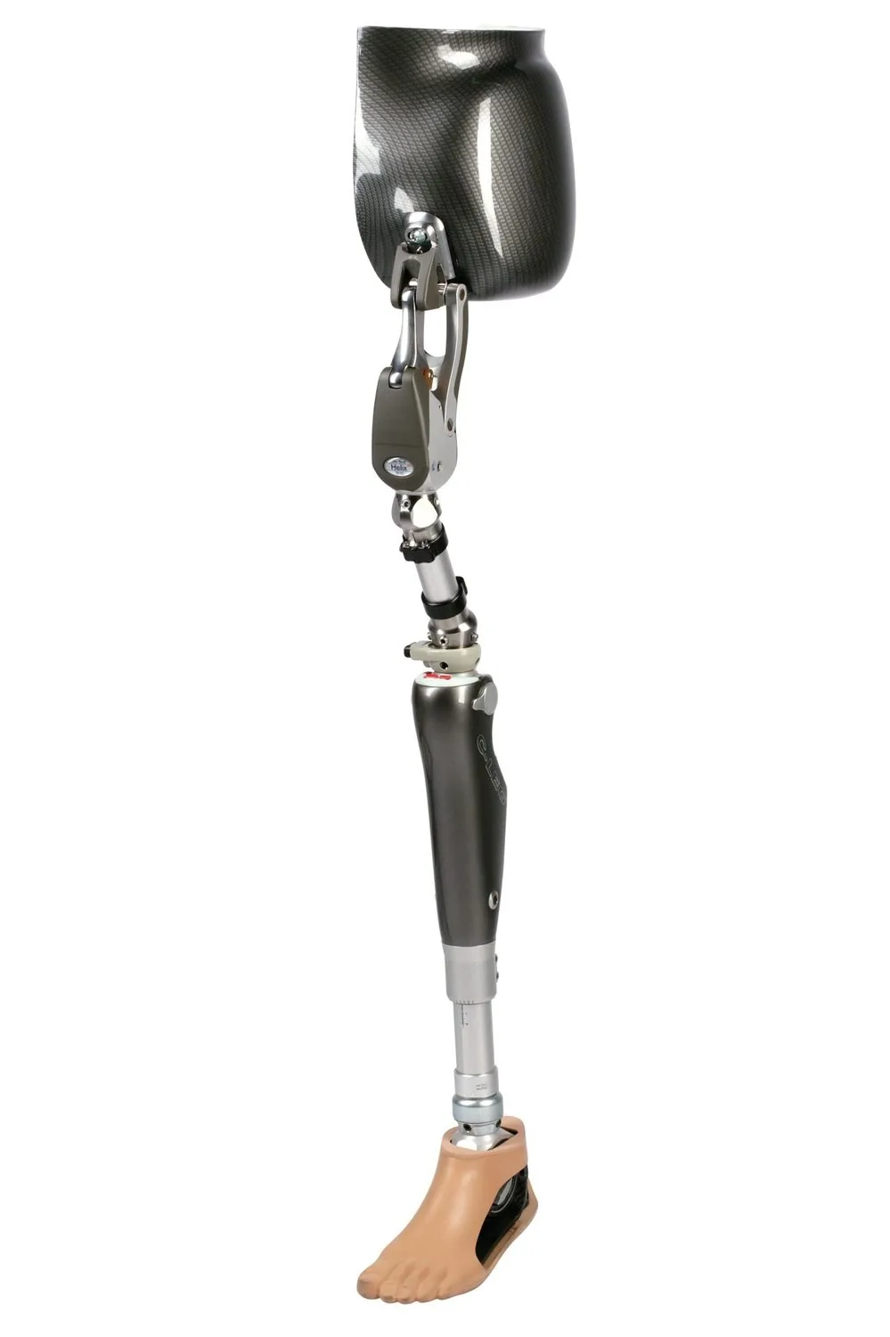 A microprocessor-controlled prosthetic knee.